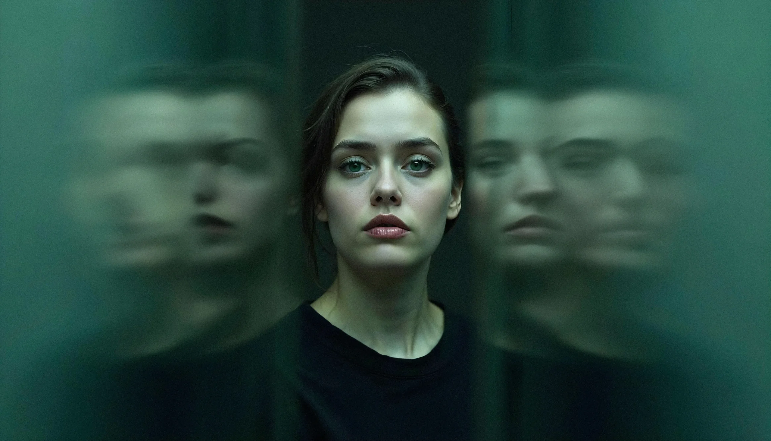 Retrato de una mujer enfrentándose a sus miedos